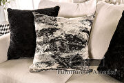 Gray upholstery and black throw pillows sectional sofa by Furniture of America additional picture 9