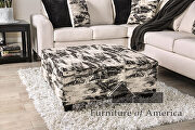 Abstract textile design ottoman by Furniture of America additional picture 3
