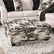 Ivory upholstery and black throw pillows loveseat by Furniture of America additional picture 4