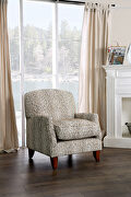 Clean cream-hued fabric sofa by Furniture of America additional picture 12
