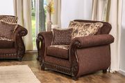 Brown Traditional Sofa made in US by Furniture of America additional picture 6