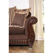 Brown Traditional Loveseat made in US additional photo 2 of 1