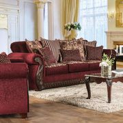 Wine Traditional Sofa made in US by Furniture of America additional picture 2