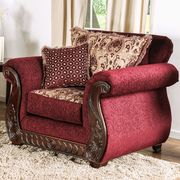 Wine Traditional Sofa made in US by Furniture of America additional picture 4