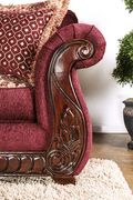 Wine Traditional Sofa made in US by Furniture of America additional picture 7