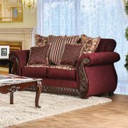 Wine Traditional Loveseat made in US by Furniture of America additional picture 2