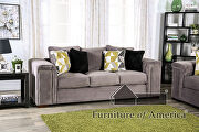 Warm gray chenille transitional sofa by Furniture of America additional picture 11