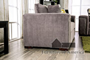 Warm gray chenille transitional sofa additional photo 4 of 10