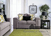 Warm gray chenille transitional sofa by Furniture of America additional picture 10