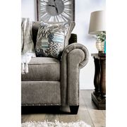 Gray Chenille Transitional Sofa made in US additional photo 2 of 11