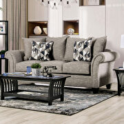 Modern light gray fabric with white flecking sofa by Furniture of America additional picture 2