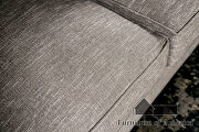 Modern light gray fabric with white flecking sofa additional photo 4 of 7