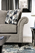 Modern light gray fabric with white flecking loveseat additional photo 4 of 5