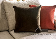 Cream-colored faux linen fabric sectional sofa additional photo 5 of 7