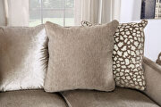 Traditional design beige chenille fabric sofa additional photo 5 of 8