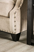 Traditional design beige chenille fabric loveseat additional photo 2 of 6
