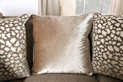 Traditional design beige chenille fabric loveseat by Furniture of America additional picture 7