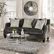 Traditional design gray chenille fabric sofa by Furniture of America additional picture 9