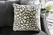 Traditional design gray chenille fabric loveseat additional photo 5 of 6
