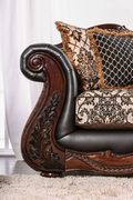 Brown/Espresso US-made Traditional Loveseat by Furniture of America additional picture 4