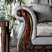 Gray Traditional Oversized Loveseat made in US by Furniture of America additional picture 5
