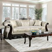 Ivory Traditional Oversized Sofa made in US by Furniture of America additional picture 6