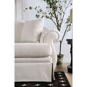 Ivory Traditional Skirted US-Made Loveseat by Furniture of America additional picture 2