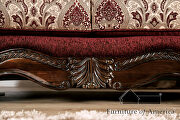 Transitional style burgundy/ brown chenille fabric sofa by Furniture of America additional picture 11