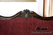 Transitional style burgundy/ brown chenille fabric sofa by Furniture of America additional picture 12