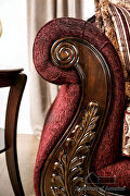 Transitional style burgundy/ brown chenille fabric sofa by Furniture of America additional picture 9