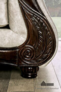 Traditional style beige/ silver chenille fabric loveseat by Furniture of America additional picture 6