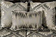 Traditional style beige/ silver chenille fabric loveseat by Furniture of America additional picture 8