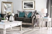 Gray/Antique White Traditional Loveseat by Furniture of America additional picture 3
