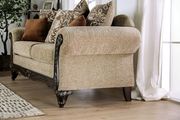 Tan/Espresso Traditional Sofa by Furniture of America additional picture 3