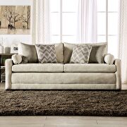 Warm ivory chenille sofa by Furniture of America additional picture 7