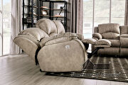 Light gray microfiber suede-like fabric power loveseat by Furniture of America additional picture 6