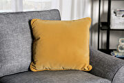 Light gray linen-like fabric sofa additional photo 5 of 6