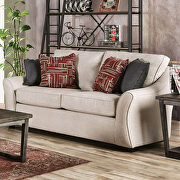 Ivory linen-like fabric sofa by Furniture of America additional picture 3