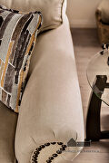 Sand/ brown chenille fabric sofa with individual nailhead trim by Furniture of America additional picture 7