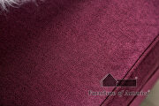 Modern design plum chenille fabric sofa by Furniture of America additional picture 11