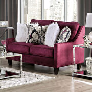 Modern design plum chenille fabric sofa by Furniture of America additional picture 3