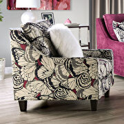 Modern design plum chenille fabric sofa by Furniture of America additional picture 4