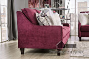 Modern design plum chenille fabric sofa by Furniture of America additional picture 7