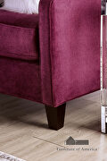 Modern design plum chenille fabric sofa by Furniture of America additional picture 8