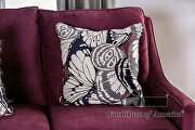 Modern design plum chenille fabric sofa by Furniture of America additional picture 9