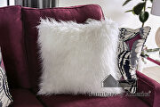 Modern design plum chenille fabric sofa by Furniture of America additional picture 10