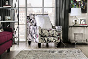 Refreshingly modern design fabric chair additional photo 3 of 2