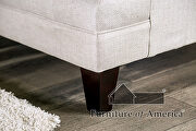 Ivory linen-like fabric transitional sofa by Furniture of America additional picture 12