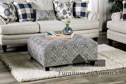 Cozy blend of modern chic patterning and traditional design ottoman additional photo 4 of 3