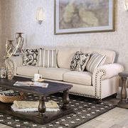 Ivory Chenille Transitional Sofa Made in US by Furniture of America additional picture 2